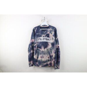 Vtg Y2K Nike Volleyball Womens Medium Spell Out Acid Wash Crewneck Sweatshirt